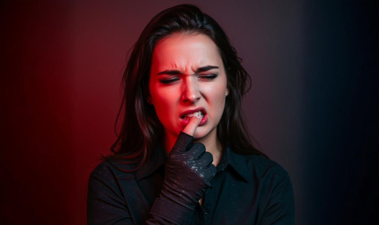 Une femme qui souffre