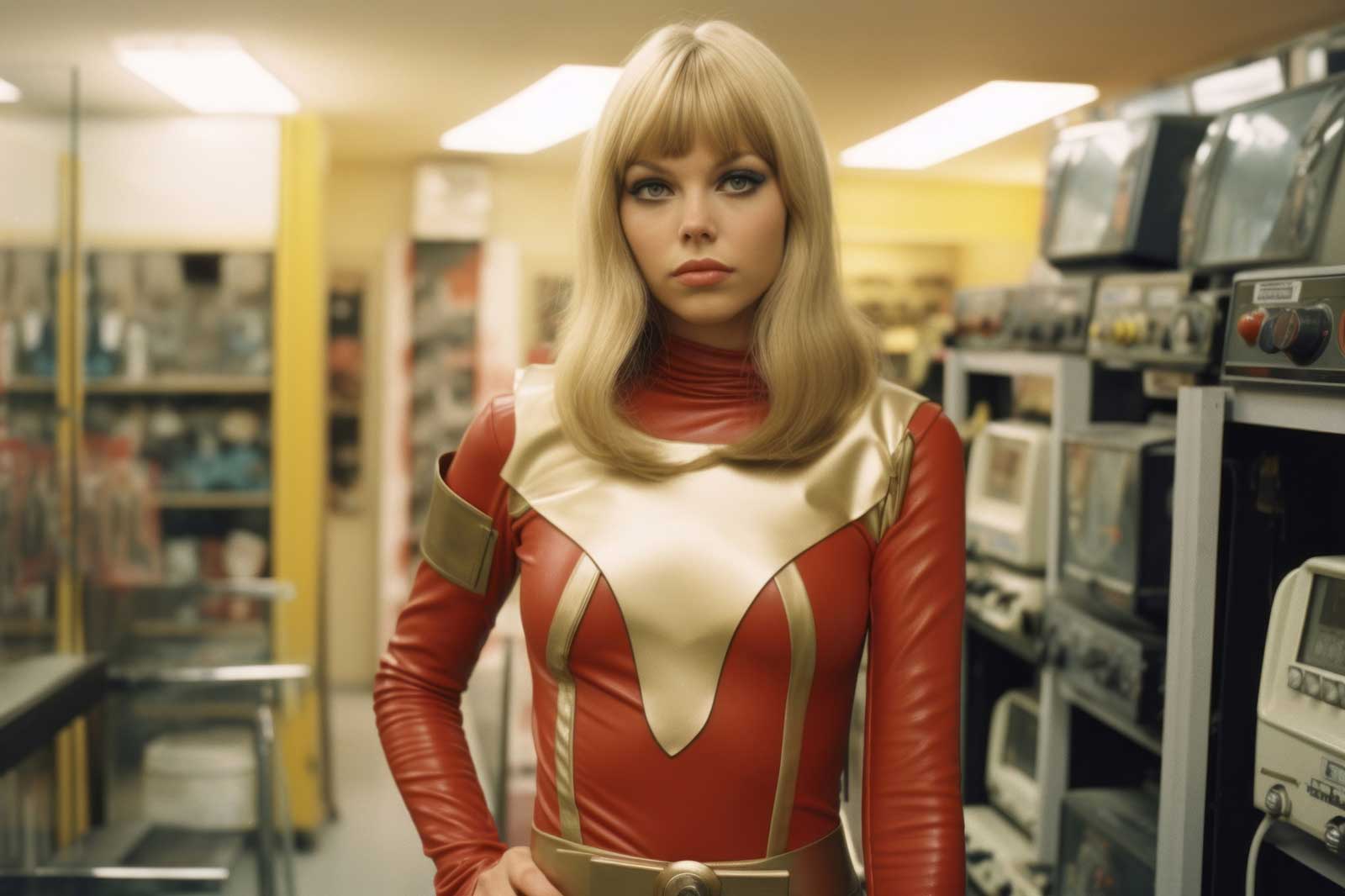 Une femme blond