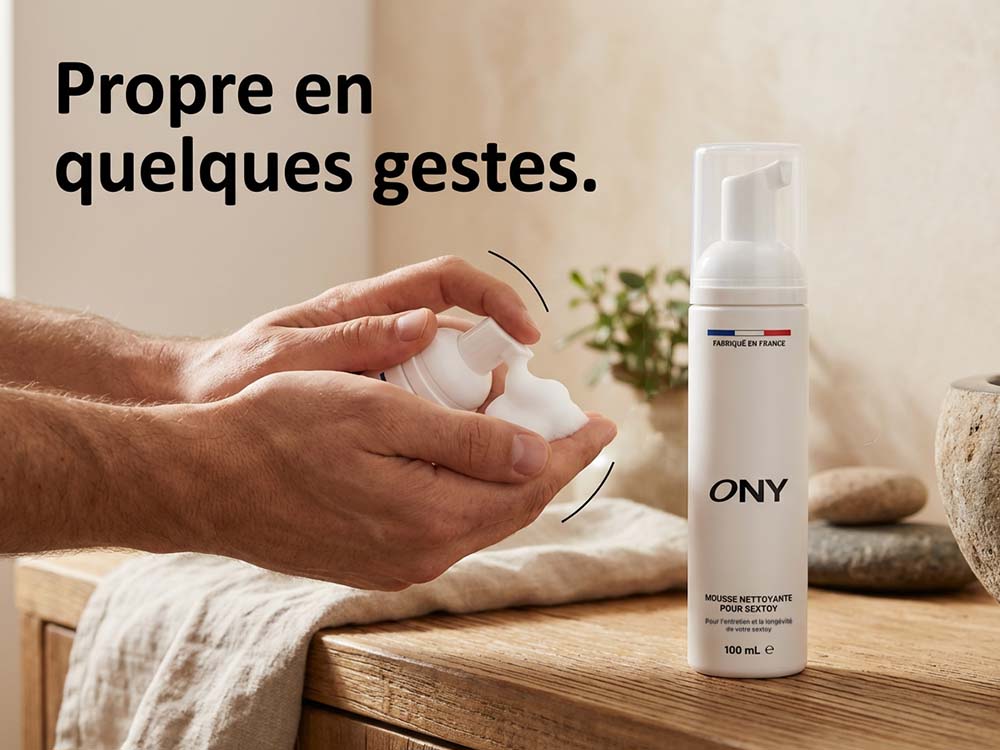 Mousse nettoyante pour sextoy