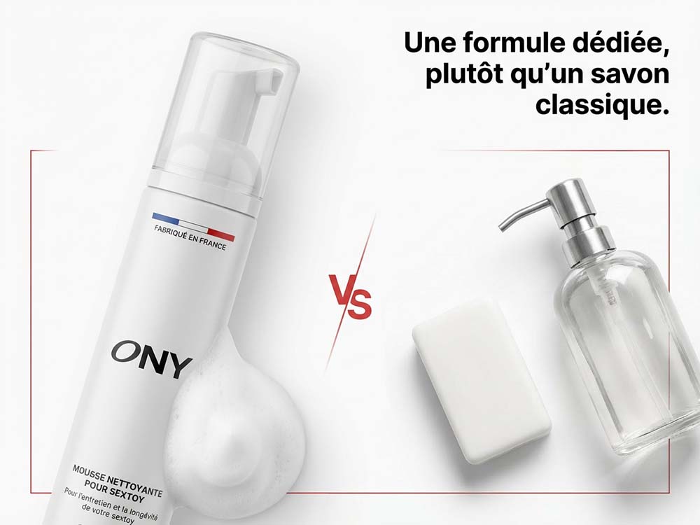 Mousse nettoyante pour sextoy