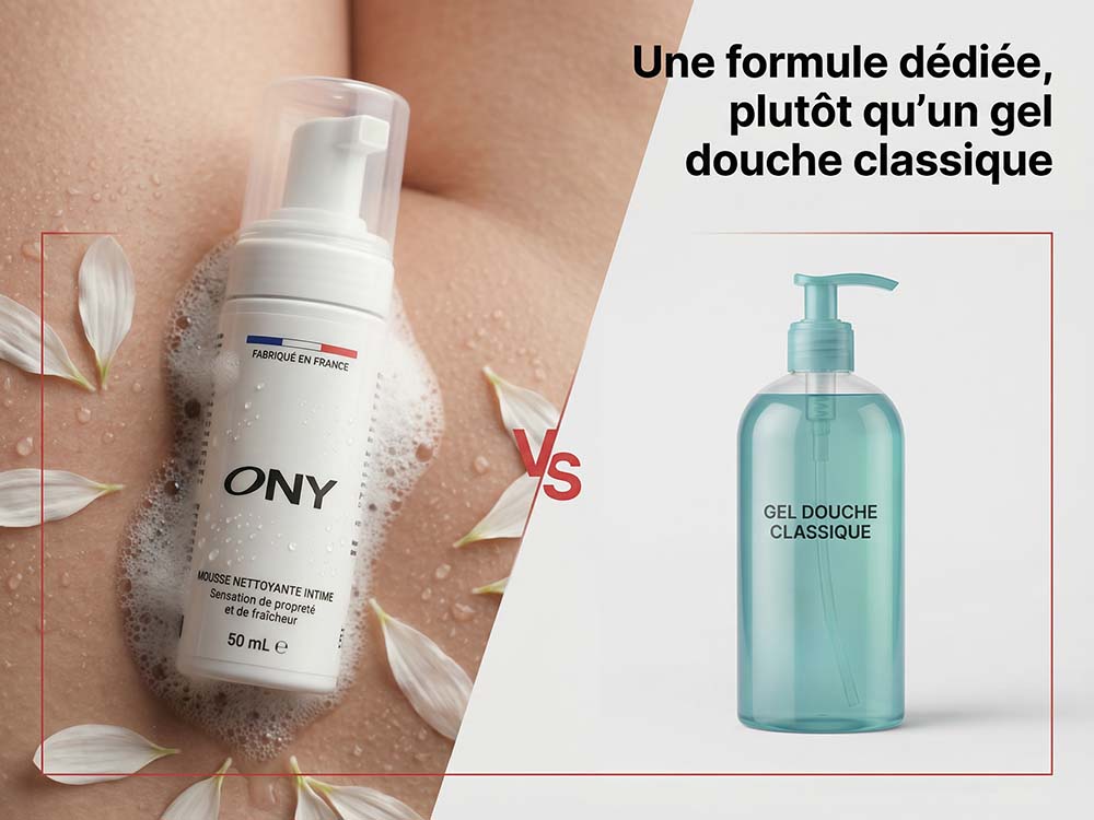 Mousse nettoyante intime